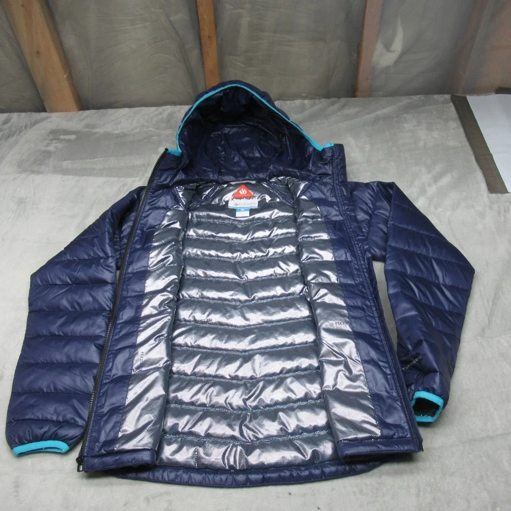 Columbia Jacket‎ Womens XS Blue TurboDown Omni-Heat Puffer Cold Weather Packable